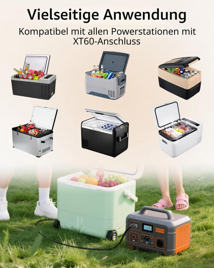 GELRHONR XT60 auf 12V DC Auto Kühlbox Kabel14AWG, Robustes 12-Volt-Car Kühlschrank Netzteilkabel Por