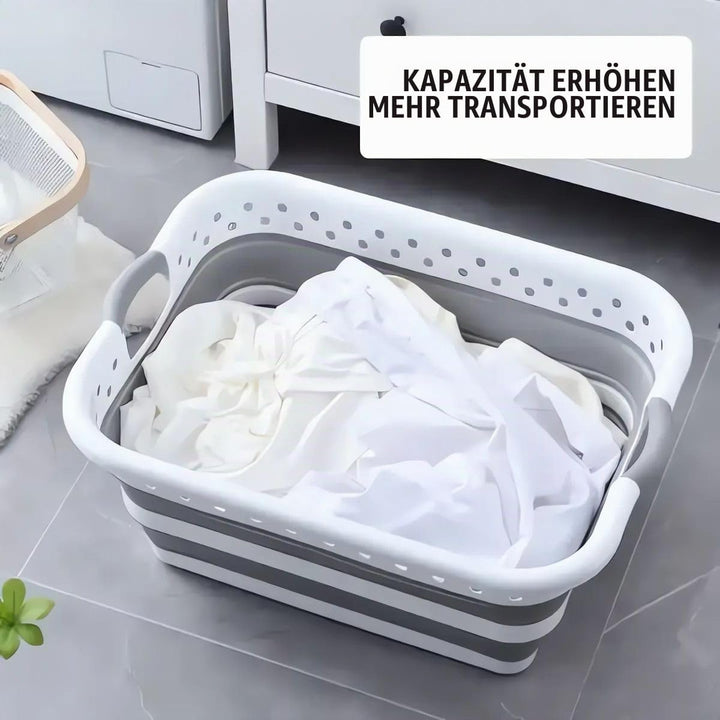 König Design 2er Set Wäschekorb faltbar - 24 Liter &amp; Universelle Nutzung I Zusammenklappbarer faltba