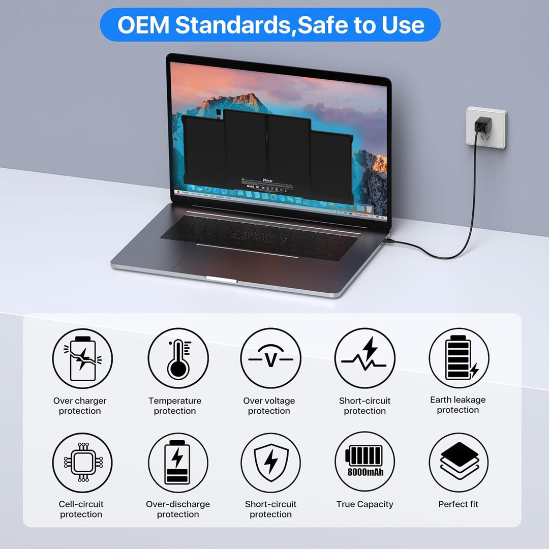 Ersatz Laptop a1466 Akku für MacBook Air 13 Akku A1466 (Mitte 2012, Mitte 2013, Anfang 2014, Anfang