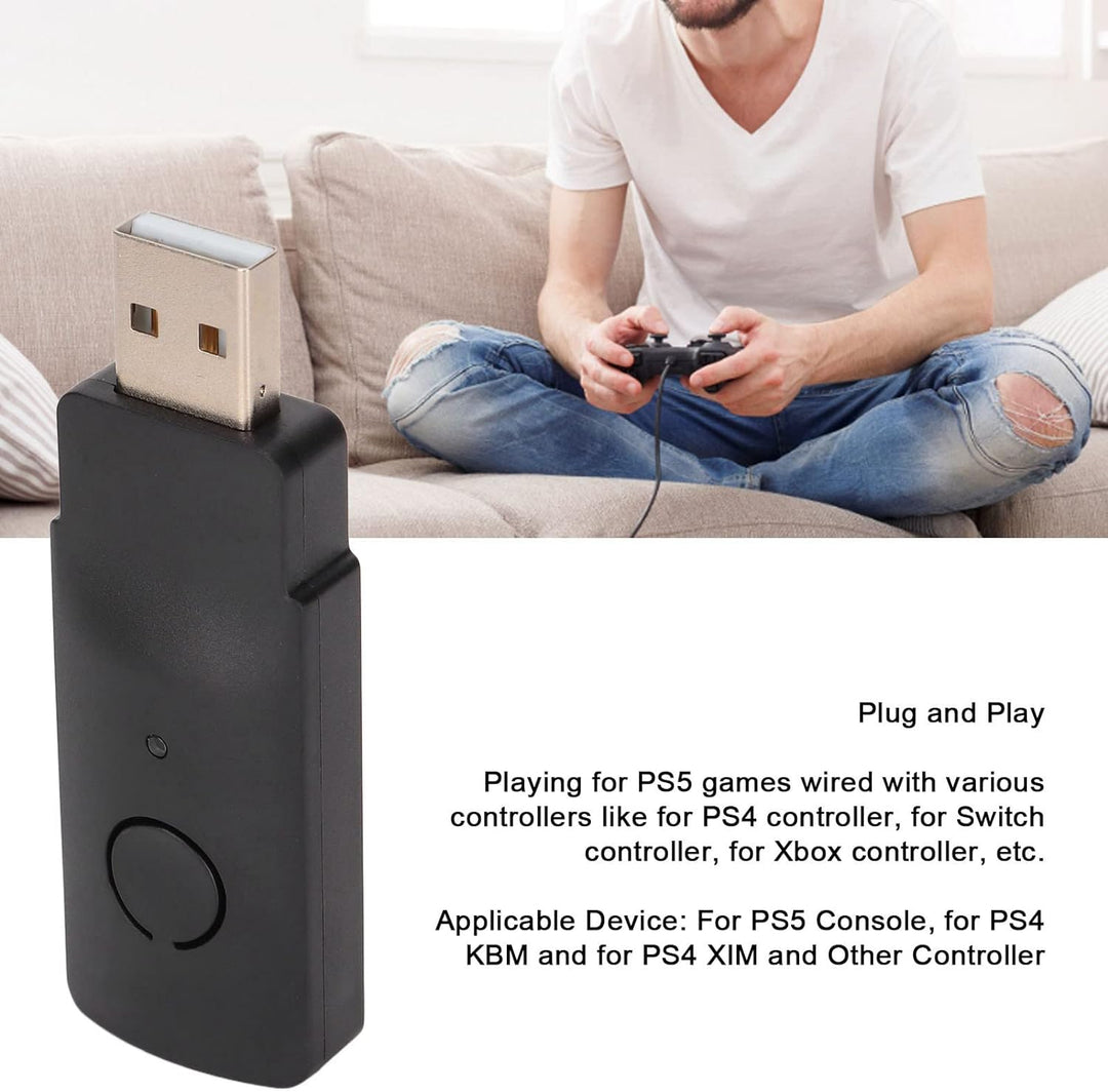 Beloader Tastatur- und Mausadapter für PS5, Kabellose Konsolenadapter Verbinden XIM Apex & XIM Nexus