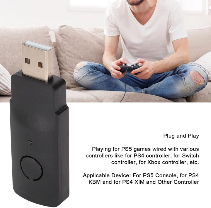 Beloader Tastatur- und Mausadapter für PS5, Kabellose Konsolenadapter Verbinden XIM Apex & XIM Nexus