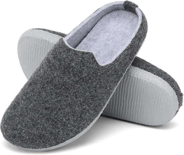 Mishansha Filz Hausschuhe Winter Bequem Filzpantoffeln für Damen Herren Gr.36-48 36 EU Schwarz, 39 E