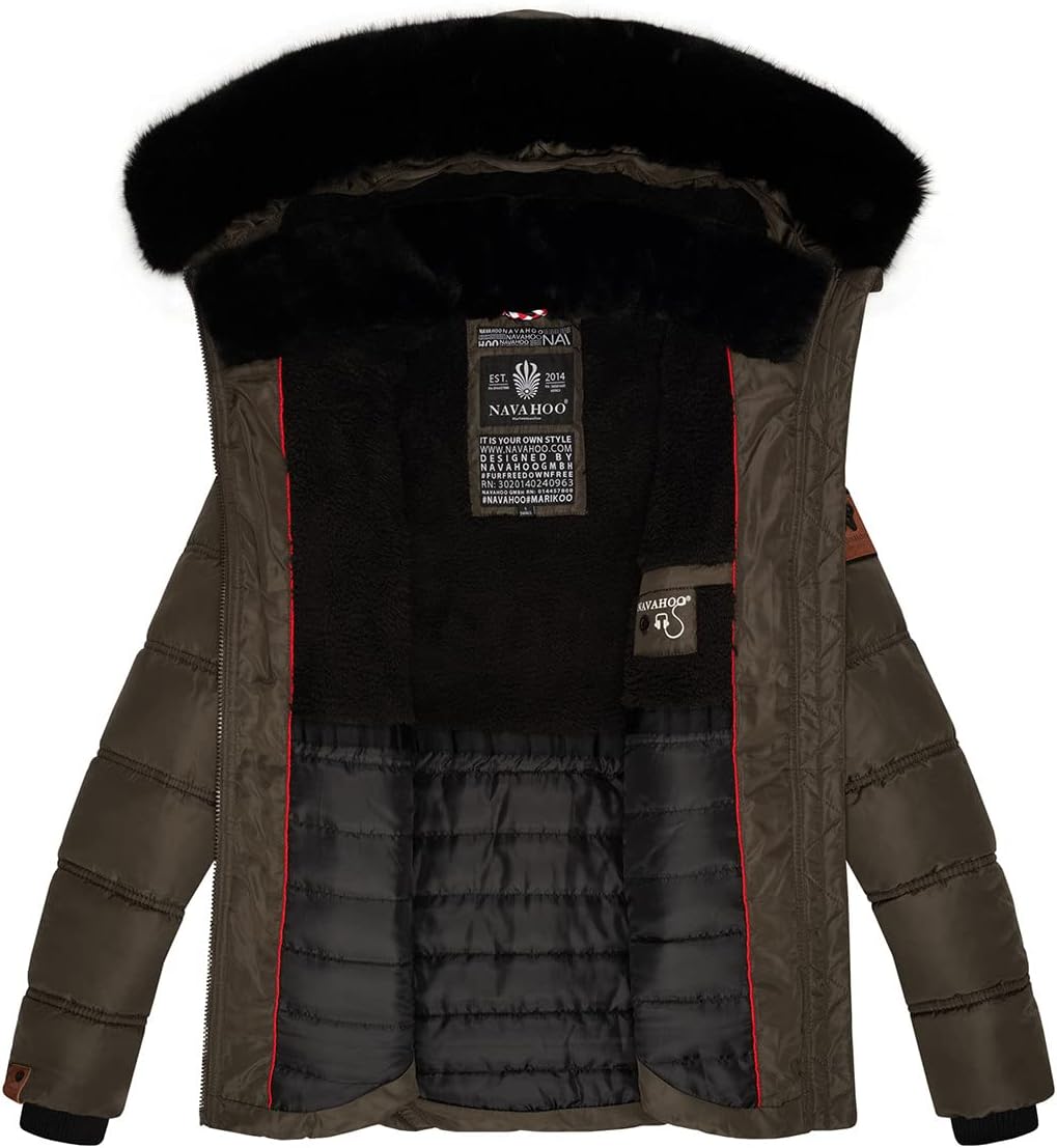 Navahoo Designer Damen Winter Jacke Steppjacke Winterjacke Stepp gesteppt B844 XS Anthrazit, XS Anth
