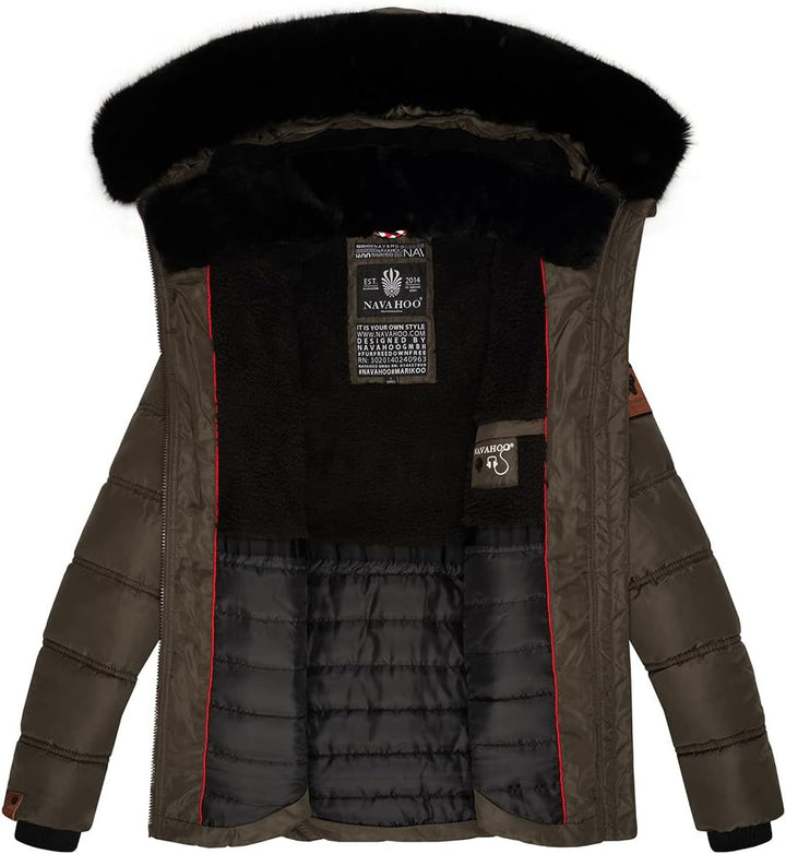 Navahoo Designer Damen Winter Jacke Steppjacke Winterjacke Stepp gesteppt B844 XS Anthrazit, XS Anth