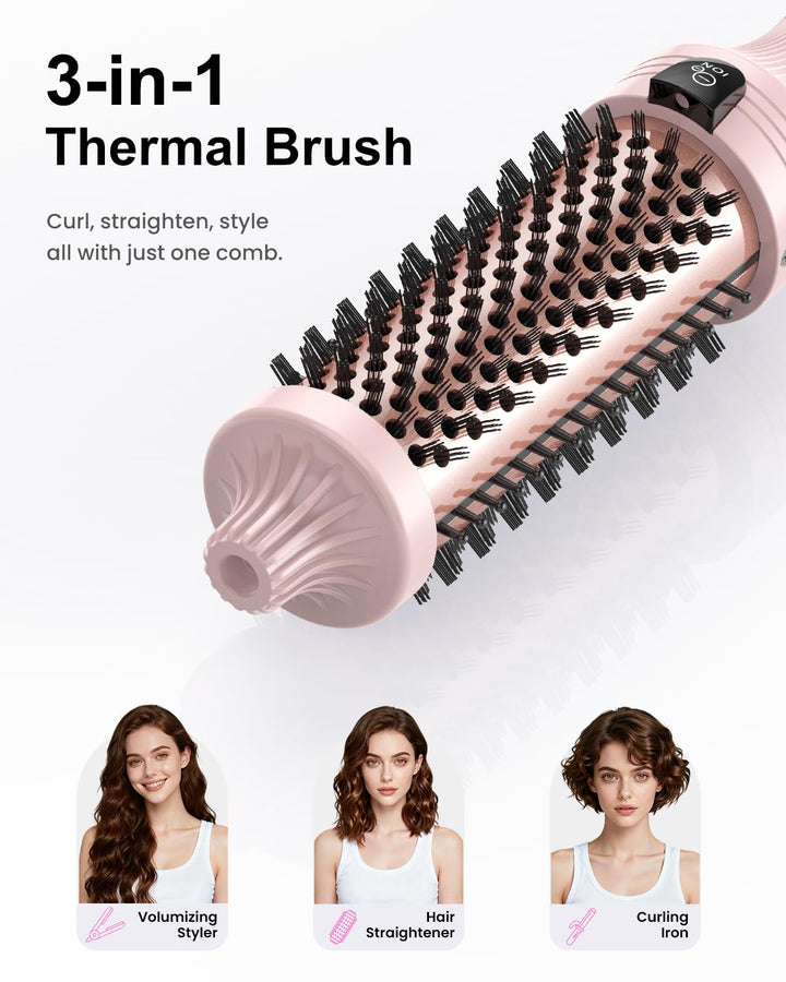 Thermobürste BESTOPE PRO,Thermal Brush 38mm Ionische Lockenbürste Voluminöses Haar,Keramik-Turmalin-