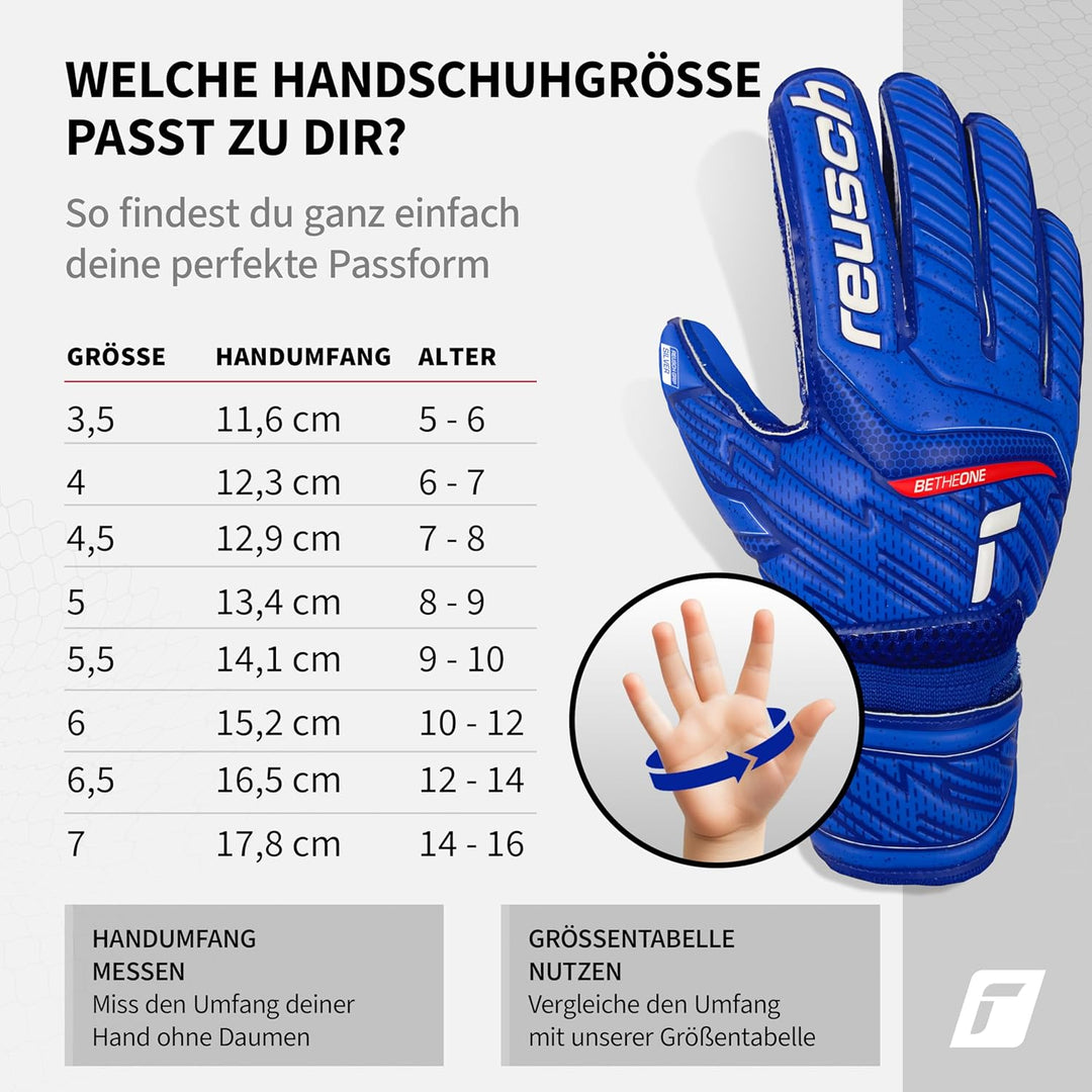 Reusch Unisex Jugend Attrakt Silver Junior Torwarthandschuh 4 Deep Blue / Deep Blue, 4 Deep Blue / D