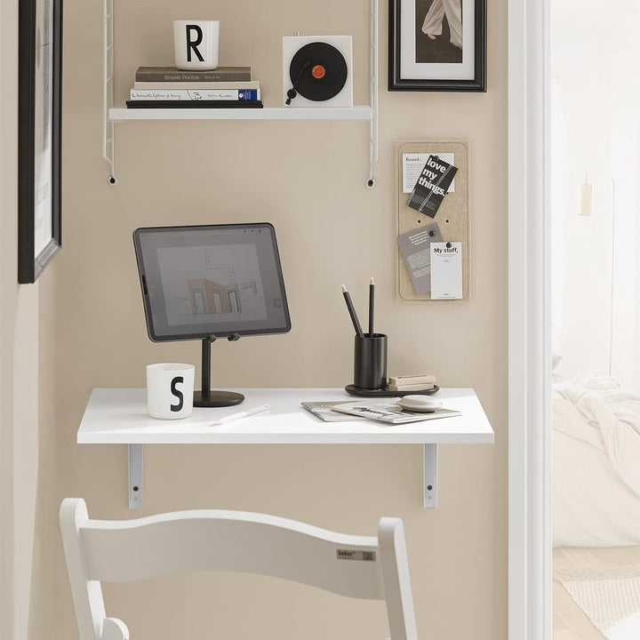 SoBuy FWT21-W Wandklapptisch Esstisch Klapptisch Küchentisch aus MDF weiss (60x40cm)