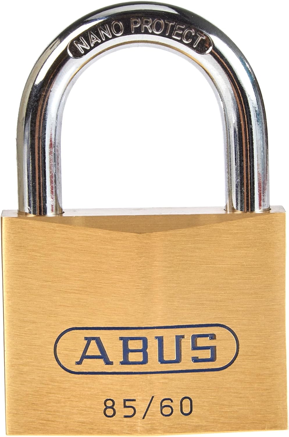 ABUS Vorhängeschloss Messing 85/60 gl.-2715 - gleichschliessend - für Kellertüren, Schuppen u. v. m.