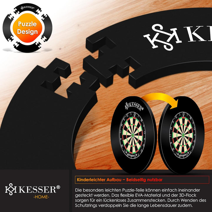 KESSER® Dartscheibe Catchring Schutzring Ø45cm | Auffangring rund Stabiler Wandschutz Zubehör | pass