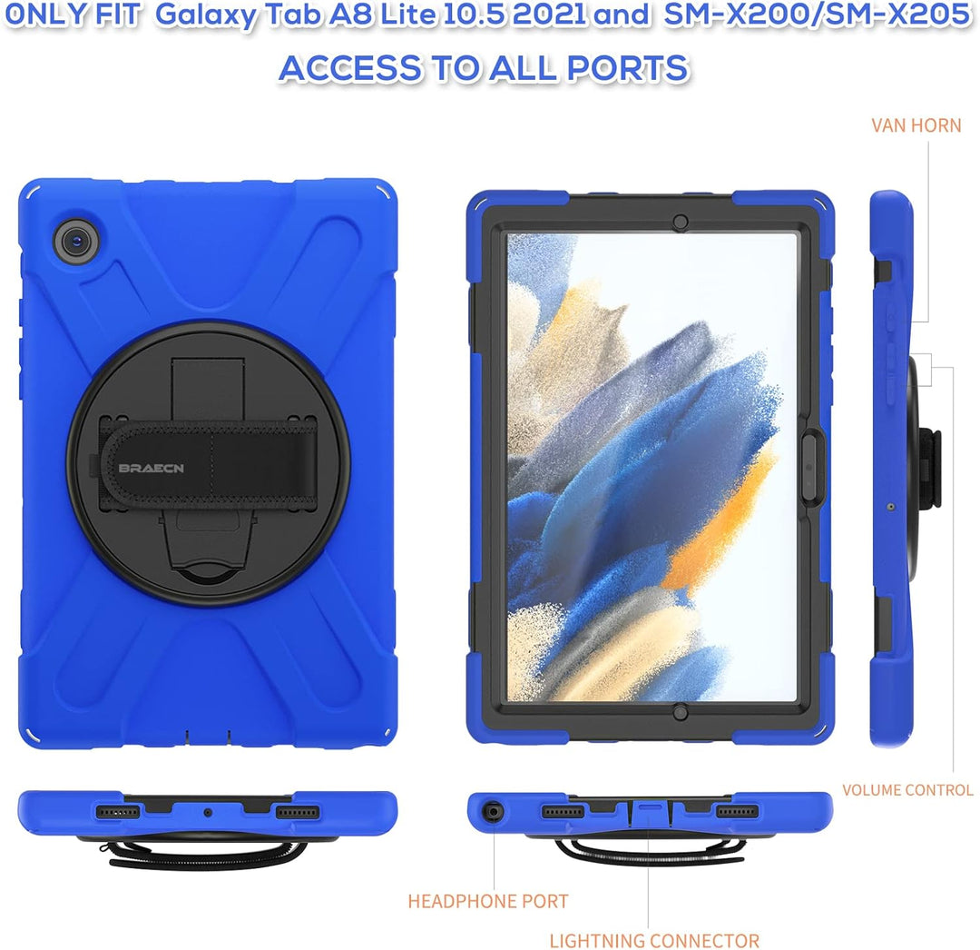 BRAECN Hülle für Samsung Galaxy Tab A8 10.5 Zoll 2022 SM-X200/SM-X205/SM-X207, Stossfeste Robuste Tr