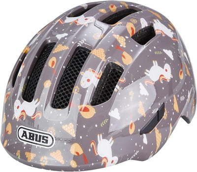 ABUS Kinderhelm Smiley 3.0 - Fahrradhelm mit tiefer Passform, kindergerechten Designs & Platz für ei