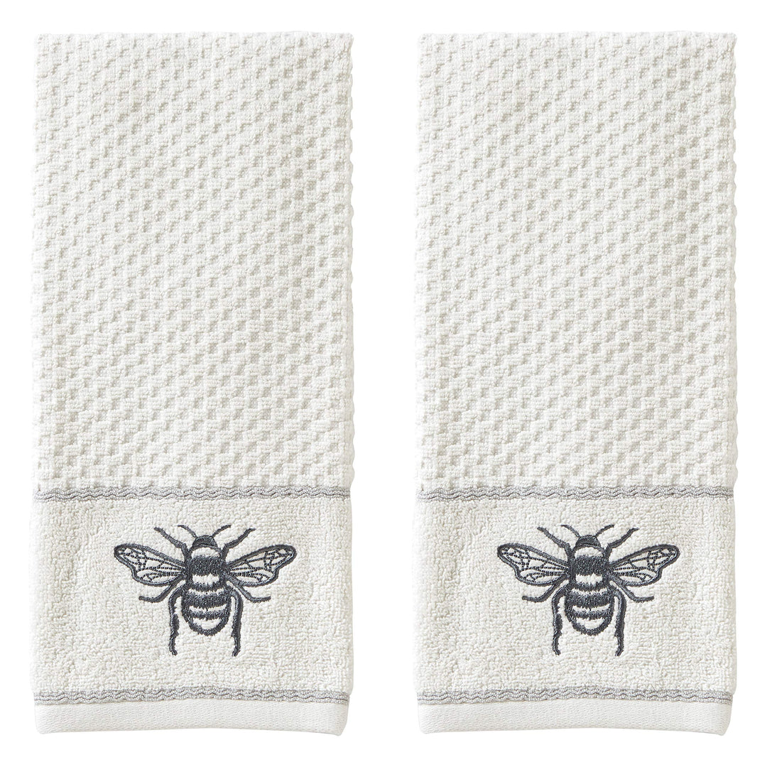 SKL Home Farmhouse Bee Handtuch-Set, Weiss, 16x25, Farmhouse Bee