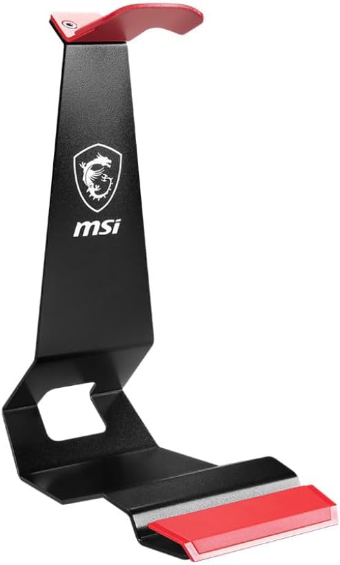 MSI Immerse HS01 Gaming Headset Ständer (Metall, 175 x 103 x 245 mm, schwarz rot) ohne Ladefunktion