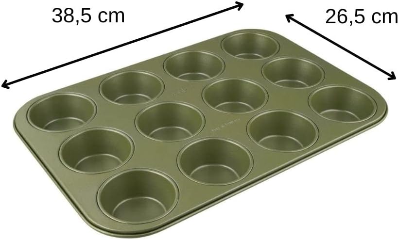 Zenker Muffinform für 12 Stück – Ressourcenschonende und klimaneutrale Backform für Muffins und Cupc