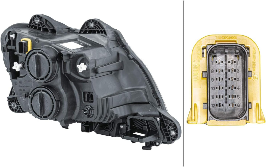 HELLA 1LD 010 116-591 FF/Halogen-Hauptscheinwerfer - links Links (Fahrerseite), Links (Fahrerseite)