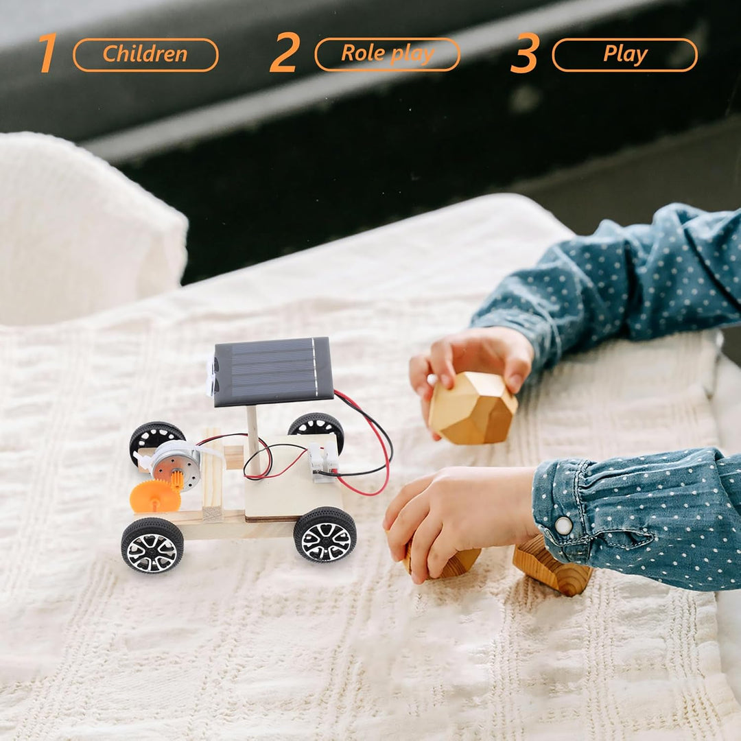 UPKOCH Solarauto Selber Bauen Projekte Stemmen Solarbetriebenes Auto Elektronik-kit 3D-Puzzle-Spielz