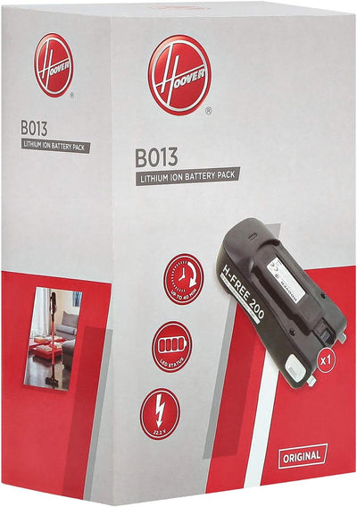 Hoover B013 Lithium-Akku für Staubsauger, wiederaufladbar, 22,2 V, schwarz, Original-Akku, für Staub