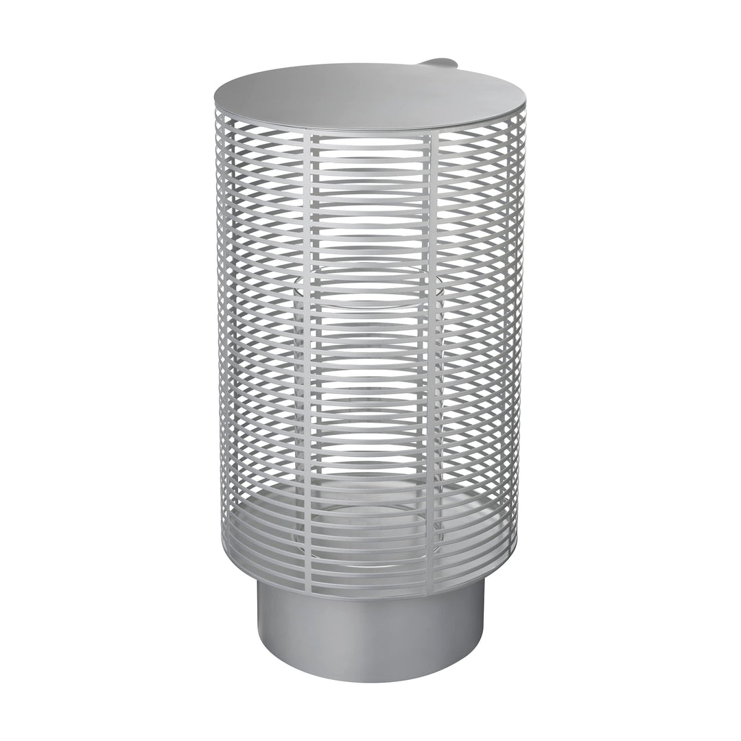 blomus Outdoor Laterne -Olea- | Windlicht aus Edelstahl mit Glaszylinder | Farbe Silber | Grösse L Ø
