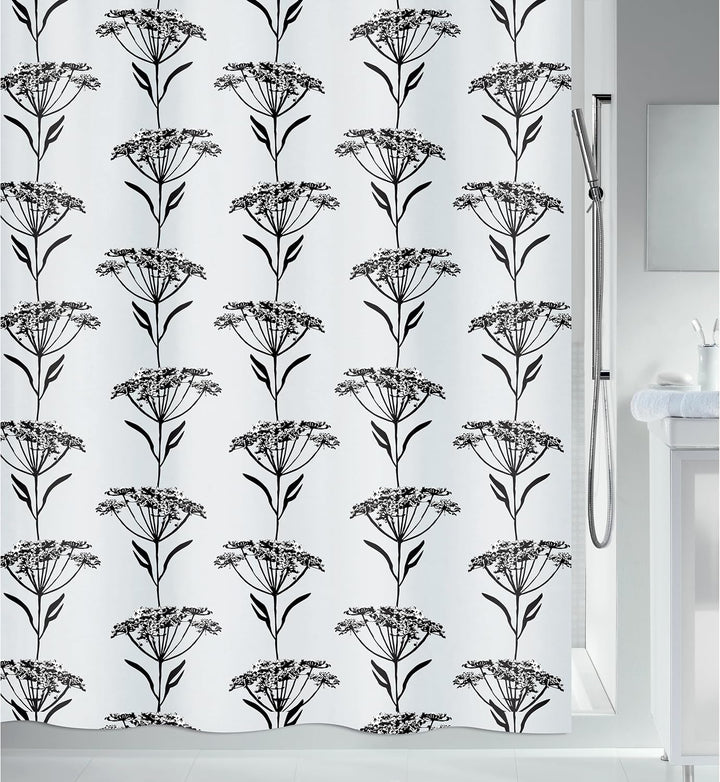 Spirella Anti-Schimmel Duschvorhang - Anti-Bakteriell, waschbar, wasserdicht, Polyester, „Natur“ 180