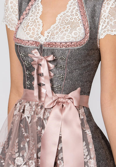 Stockerpoint Damen Dirndl Marietta Kleid für besondere Anlässe 42 Altrosa, 42 Altrosa