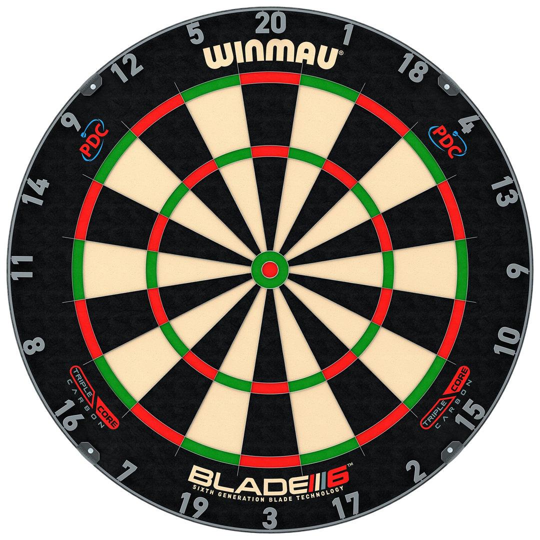 WINMAU Blade 6 Series Professional Bristle Klassische Dartboard Blade 6 Triple Core Carbon, Blade 6