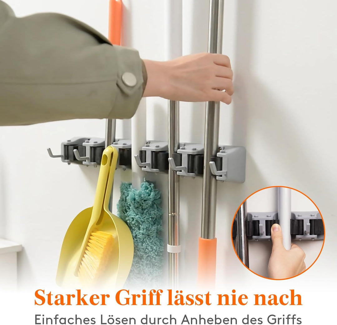 Lifewit Besenhalterung, Anti-Rutsch-Besenaufhänger für die Küche, strapazierfähiger Organizer für Re