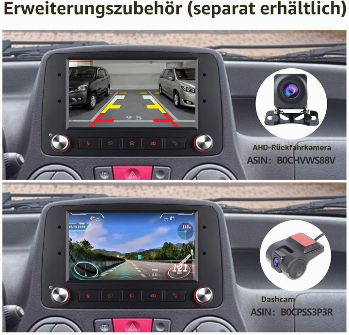 Autoradio Für FIAT Panda 169 (2003-2012) Mit Wireless Carplay Android Auto Mirror link,Autoradio Mit