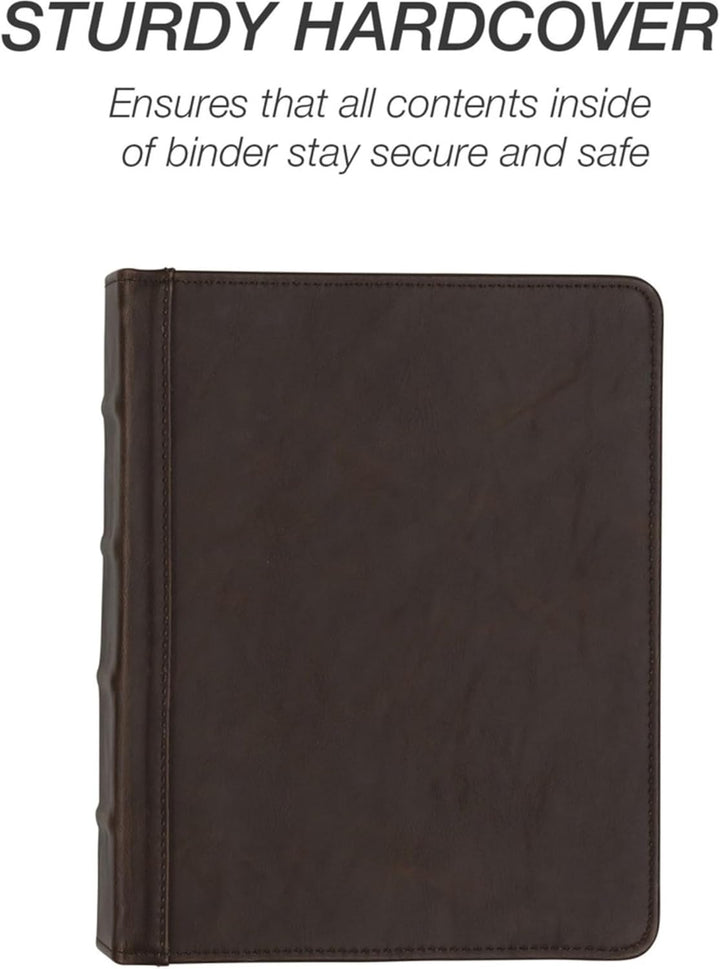 Samsill, SAM15337, Vintage Jr. 1" Round Ring Hardback Binder, 1 Each, Dark Brown Dark Brown 9 2/5\"