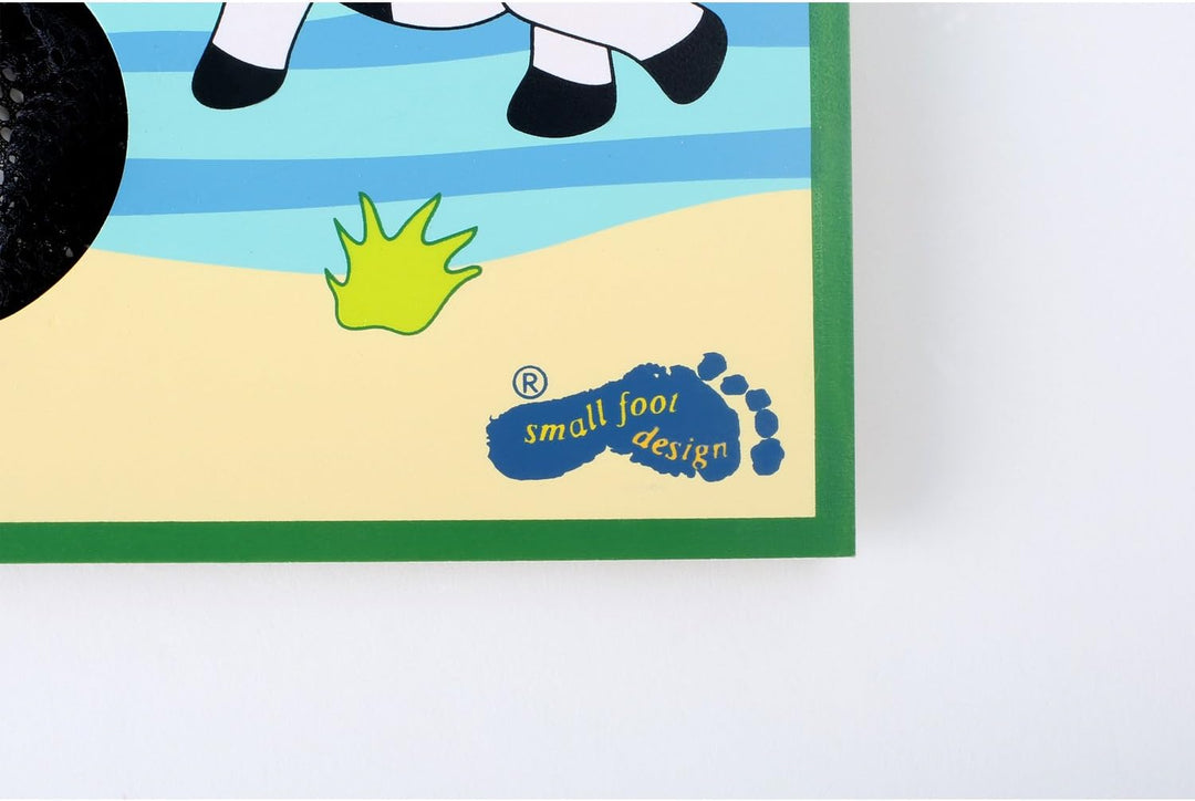 small foot Wurfstand "Afrika" aus Holz, mit bunten Farbsäckchen, 6 Wurflöchern und Tiermotiven, ab 3
