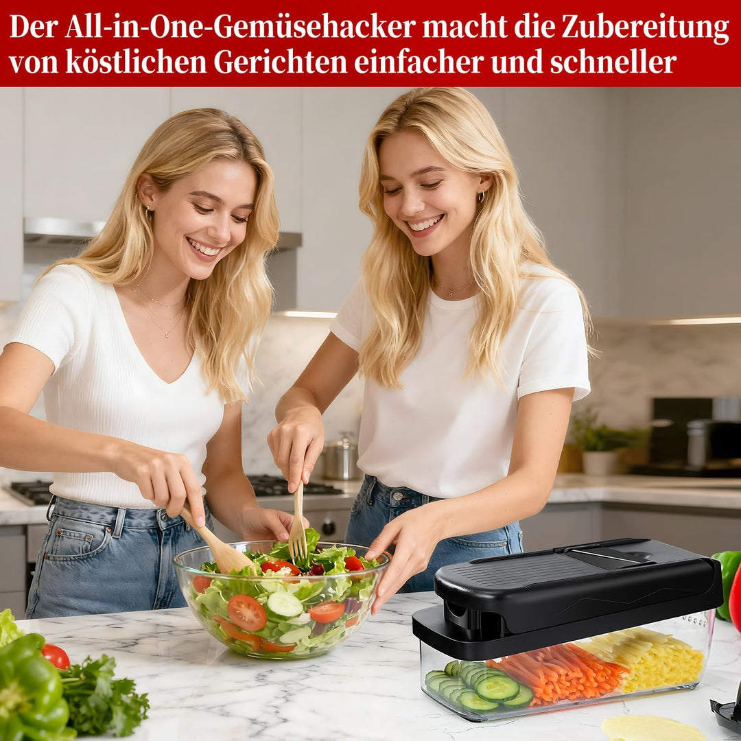 Gemüseschneider, Gemüsehobel Mandoline Gemüsehobel Salatschneider Gurkenhobel Multi Zerkleinerer, Ka