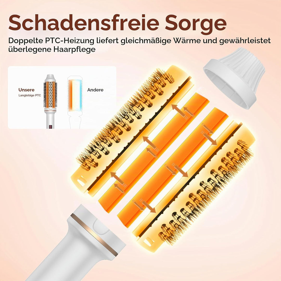 UMIGA Thermal Brush Thermobürste 38mm Lockenbürste Wärmebürste Lose Locken Weissrosa, Weissrosa
