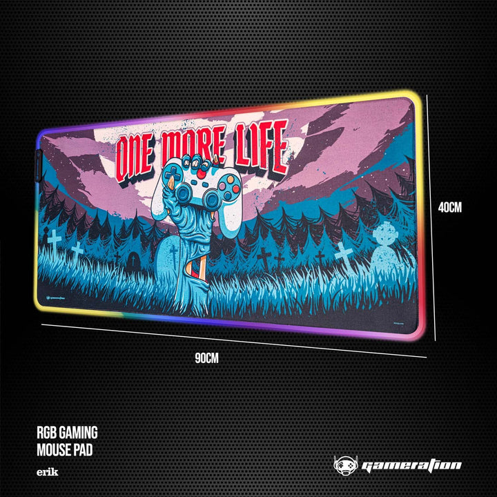Grupo Erik Gaming Mauspad XXL Gaming Mauspad LED Gaming Led Mousepad XXL rutschfest und Wasserabweis