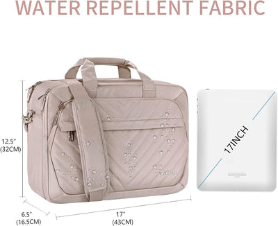 VANKEAN 17 Zoll Laptoptasche für Damen Mode, TSA-freundliche Laptop tasche, wasserdichte Aktentasche