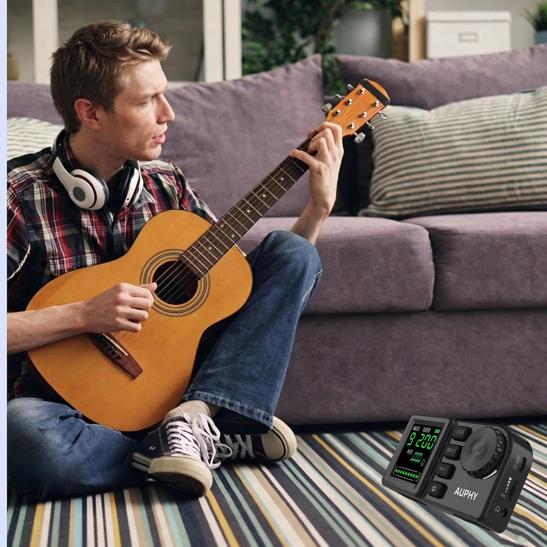 Wiederaufladbares Digitales Metronom für Schlagzeug Gitarre Bass Ukulele Saxophon Klavier usw, Schwa