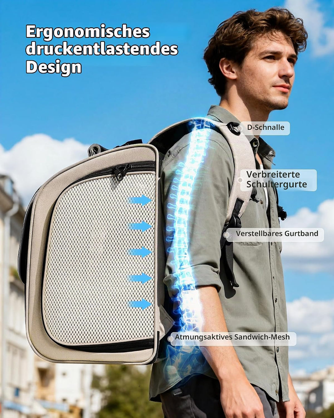 pecute Katzenrucksack Erweiterbar Bubble Haustier Rucksack mit Netzfenster, Tragbare und Faltbare Ka