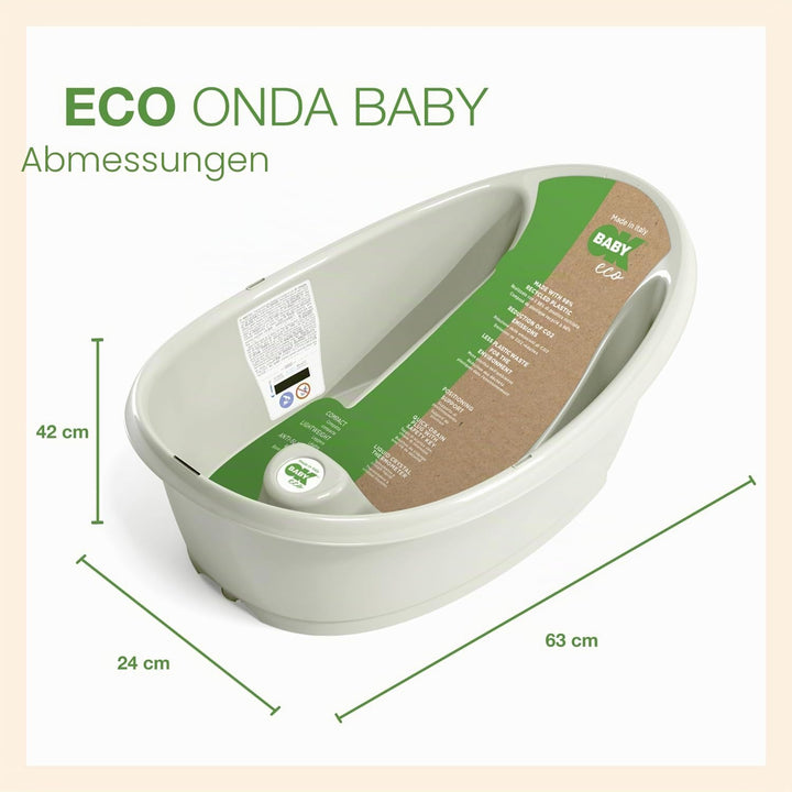 OKBABY Eco Onda Babywanne aus recyceltem Kunststoff – ergonomisches Design mit rutschfestem Sitz für