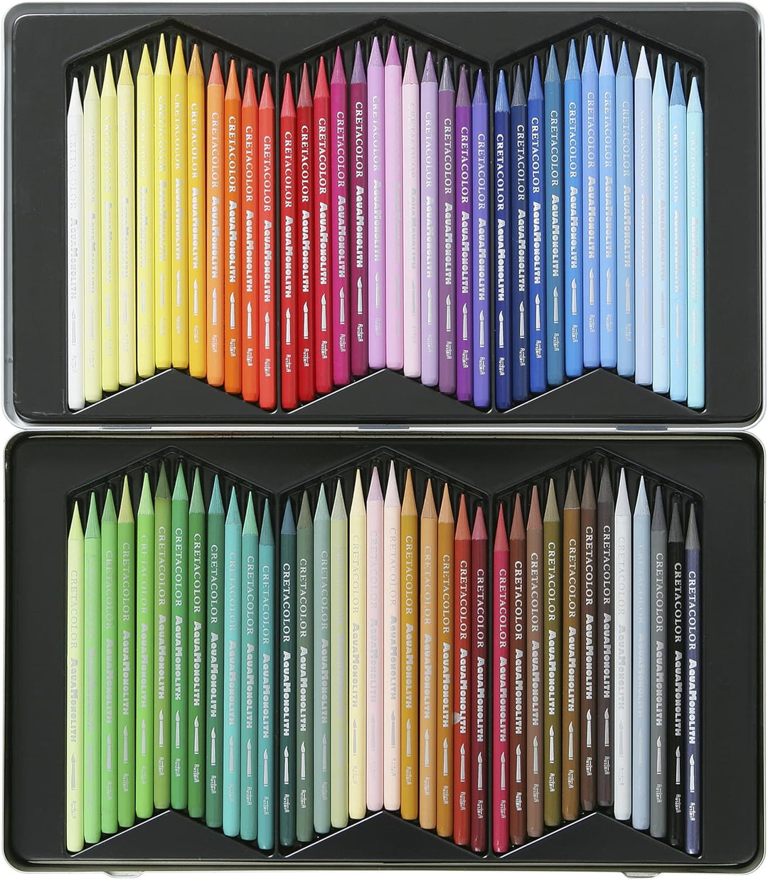 CRETACOLOR 250 72 Aqua Monolith Aquarellierbarer Vollminen-Künstlerstift 72 Farben