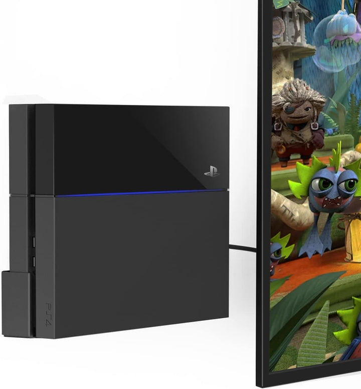 Monzlteck Wandhalterung für PS4 Original (altes Modell), in der Nähe oder hinter dem Fernseher, plat