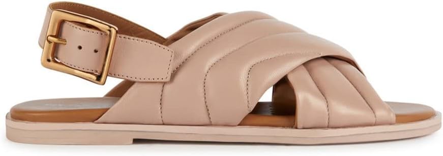 Geox Mädchen D Naileen Flat Sandal 36 EU Nude, 36 EU Nude