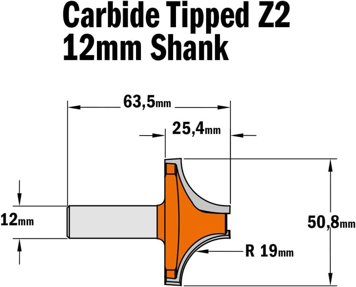 CMT Orange Tools 927.690.11 – Erdbeere Radio Concavo HM S 12 D 50.8 R 19