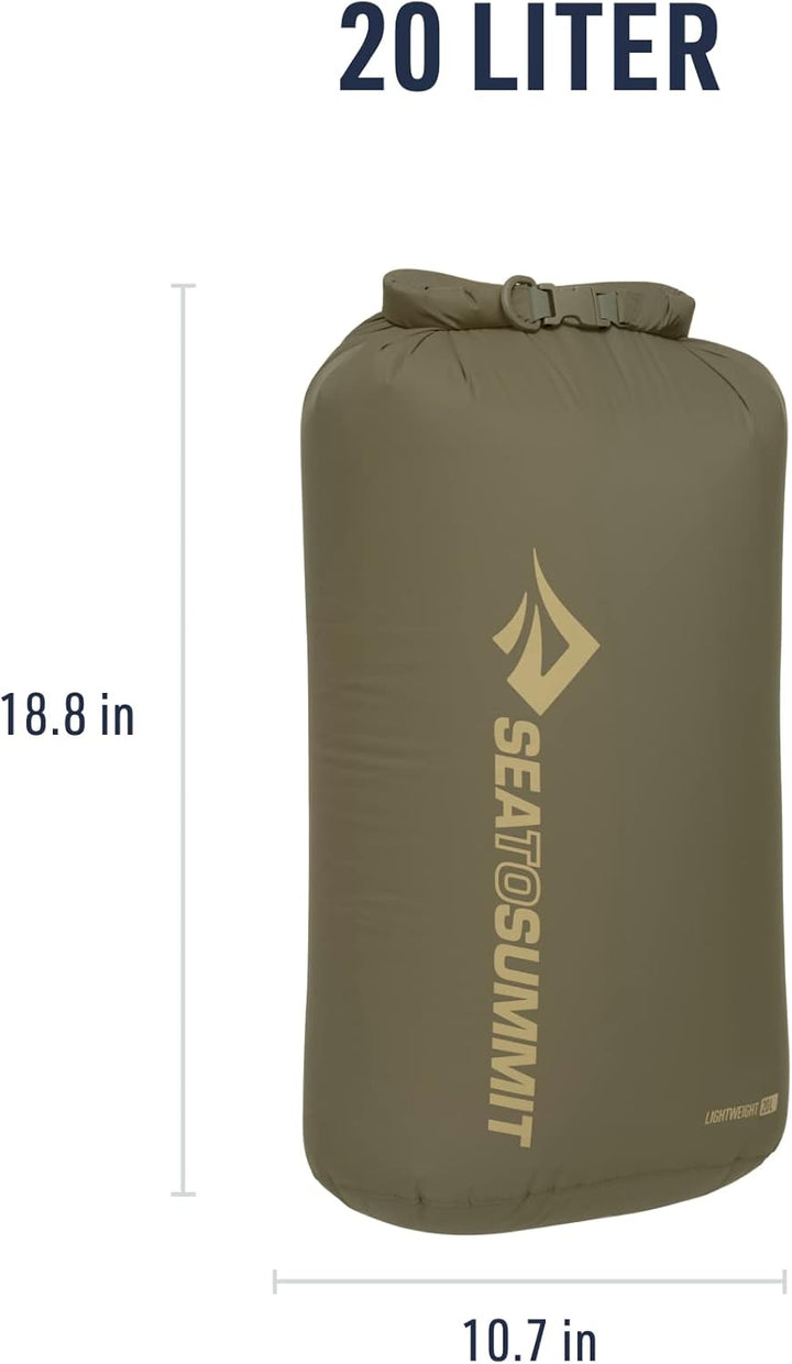 Sea to Summit Lightweight Dry Bag 20L Burnt Olive Burnt Olive 20, Burnt Olive 20