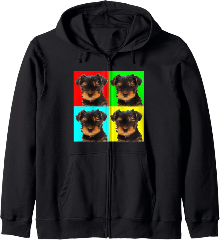 Pop Art Dog Yorkshire Terrier Kapuzenjacke