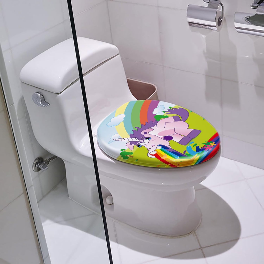LARS360 Toilettendeckel WC Sitz mit Absenkautomatik, Antistatisch Antibakteriell Leicht zu Reinigen
