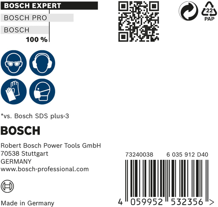 Bosch Professional 10x Expert SDS plus-7X Hammerbohrer (für Stahlbeton, Ø 6,00x265 mm, Zubehör Bohrh