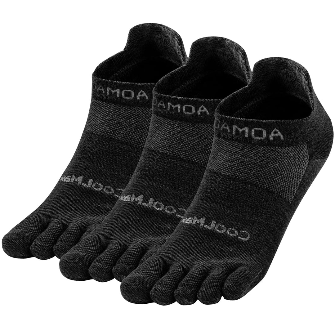 Zehensocken für Frauen Männer Coolmax Laufsocken 5 Fingersocken athletische Zehensocken 3 Paar 43-47