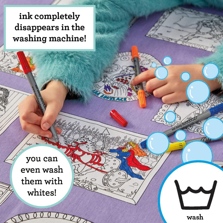 eatsleepdoodle Heldinnen der Geschickte-Tischdecke zum Ausmalen, spielerisches Lernen, waschbar und