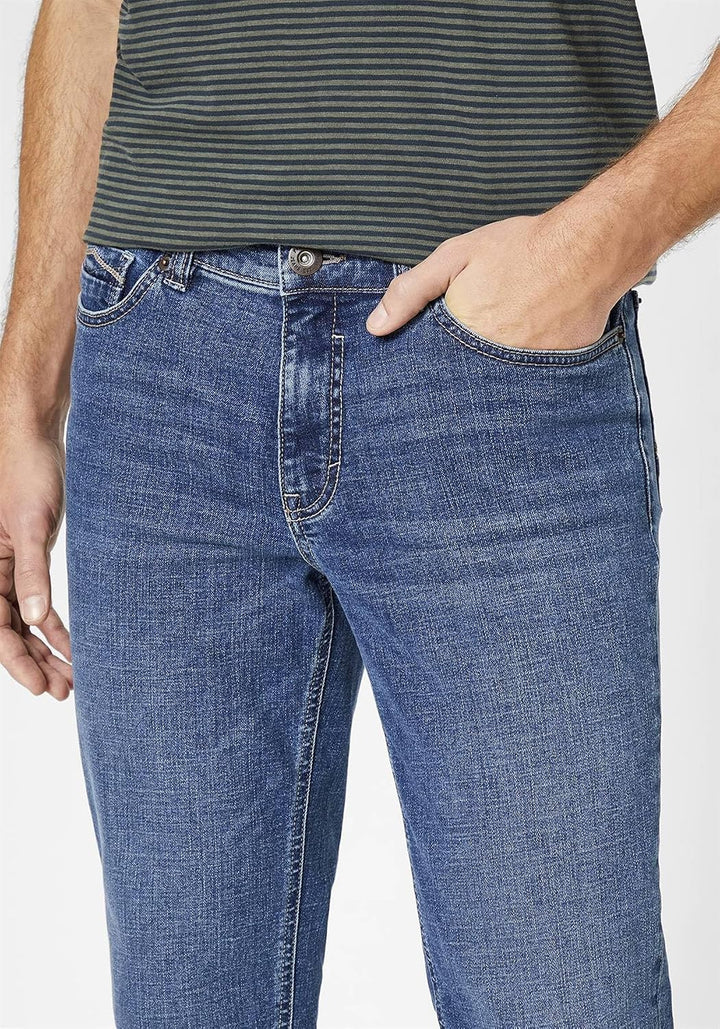 Paddocks Slim-Fit Jeans Motion &amp; Comfort Elastizität Pipe 34W / 28L Mid Blue, 34W / 28L Mid Blue