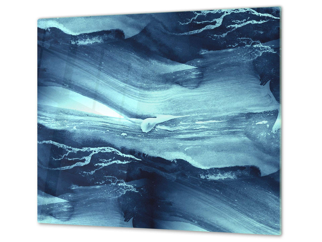 Küchenbrett aus Hartglas und Induktionskochplattenabdeckung – Schneideplatten SINGLE mit 60 x 52 cm