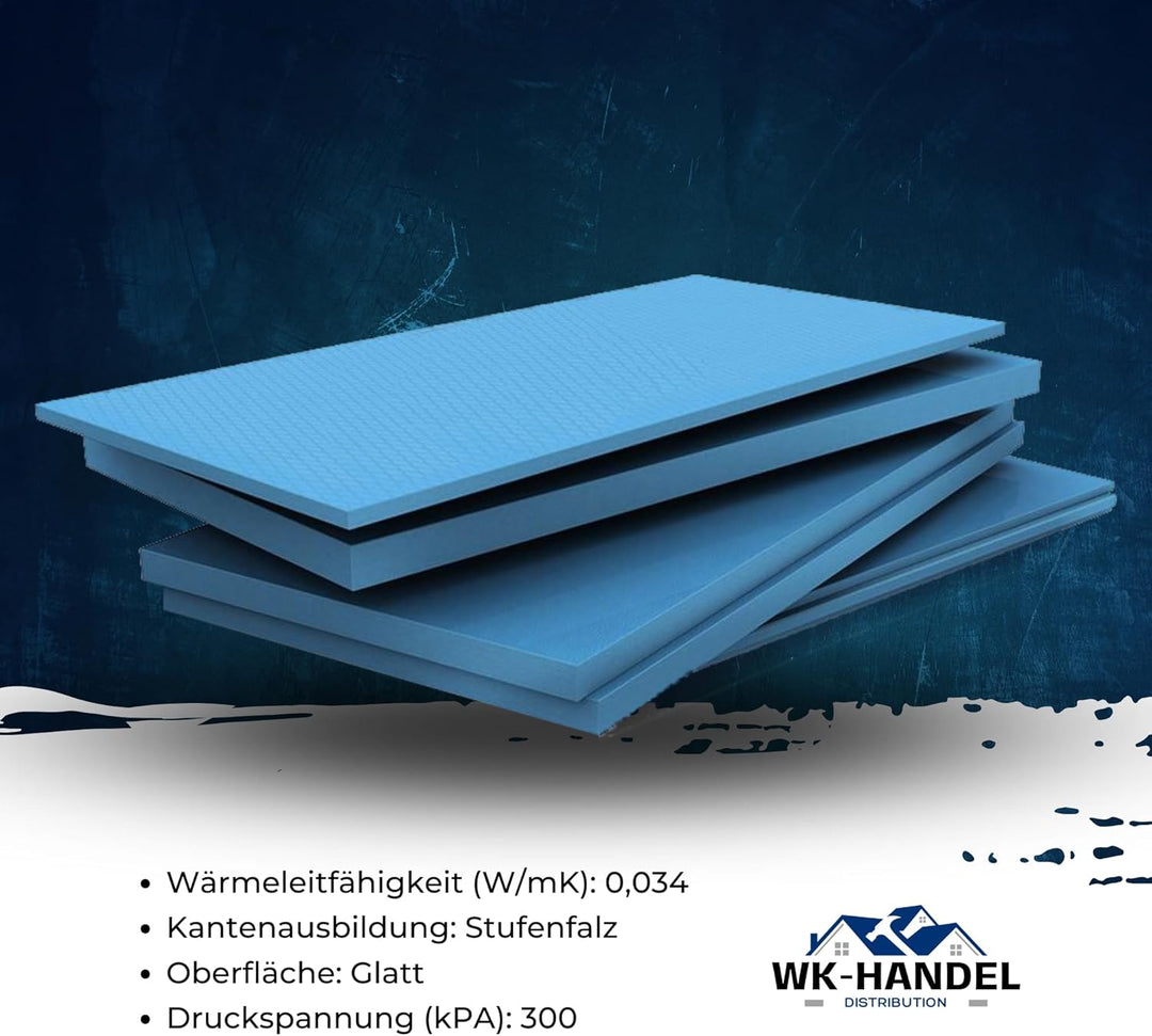 XPS Dämmplatten 50mm – für 6m² Fläche | Wasserfeste & druckfeste Perimeterdämmung aus Extruderschaum