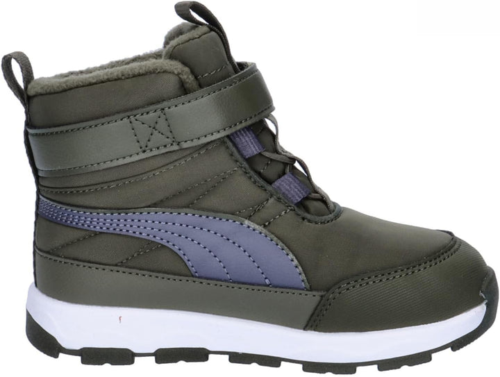 PUMA Unisex Kinder Evolve Boot Puretex Ac+psHigh Boot 26 EU Dark Olive Galactic Gray Puma White, 26